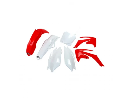 Kit complet plastice UFO HONDA CRF 250R 11-13, CRF 450R 11-12 culoare OEM (Rosu/Alb) (HO115E999) | HOKIT115999