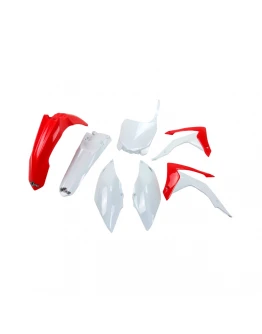 Kit complet plastice UFO HONDA CRF 450R '13-'16, CRF 250R '14-'17 culoare OEM (Rosu/Alb) (HO116E999)