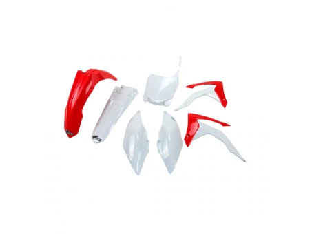Kit complet plastice UFO HONDA CRF 450R 13-16, CRF 250R 14-17 culoare OEM (Rosu/Alb) (HO116E999) | HOKIT116999