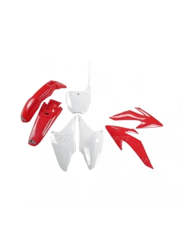 Kit complet plastice UFO HONDA CRF 230 '08-'14 culoare OEM (Rosu/Alb) (HO117E999)