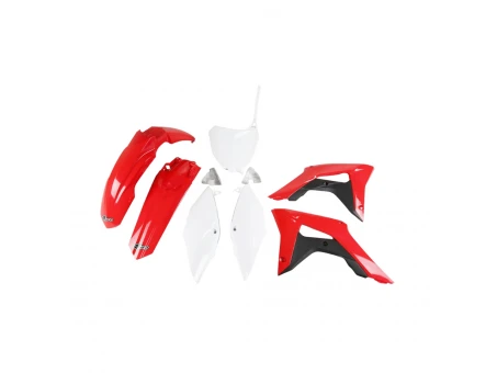 Kit complet plastice UFO HONDA CRF 250R 18-21, CRF 450R 17-20 culoare OEM (Alb/Rosu) (HO119E999) | HOKIT119999