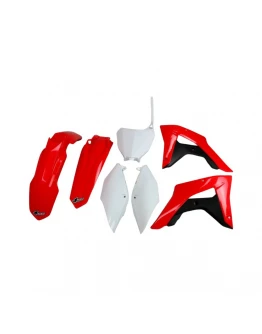 Kit complet plastice UFO HONDA CRF 250RX '19-21, CRF 450RX '17-20, culoare OEM (Rosu/Alb) (HO120E999)