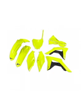 Kit complet plastice UFO HONDA CRF 250R '18-'21, CRF 450R '17-'20 culoare Galben Fluo (HO123DFLU)