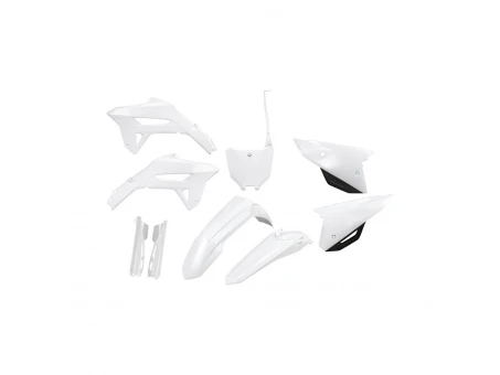 Kit Plastic Complet UFO cu Protecții Telescop Honda CRF 250R ’22-’24 / CRF 450R ’21-’24 - Alb | HOKIT125F041