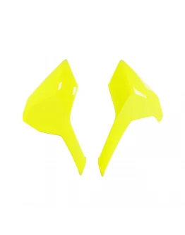 Carene laterale UFO HUSQVARNA TC 125/300 16-18, TC 250 17-18, TE/TX 125/250/300 17-19, FE 250/350/450/501 17-19, FC 250/350/450 16-18 culoare Galben Fluo
