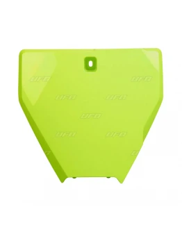 Placa numar start UFO HUSQVARNA TC 125 16-20, TC 250 17-20, TC 300 16-18, FC 250/350/450 16-20 culoare Galben Fluo