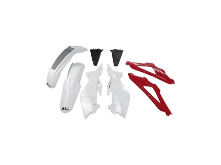 Kit complet plastice UFO HUSQVARNA TC 4T 05-07 culoare OEM 07 (Alb/Rosu/Negru) (HU606E999) | HUKIT606999