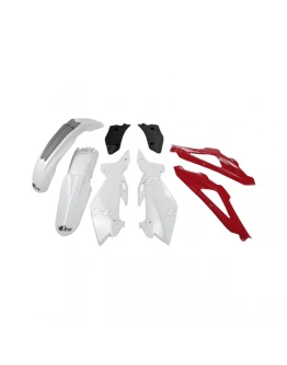 Kit complet plastice UFO HUSQVARNA CR 250 2T '09-'13 culoare OEM (Alb/Rosu/Negru) (HU608E999)