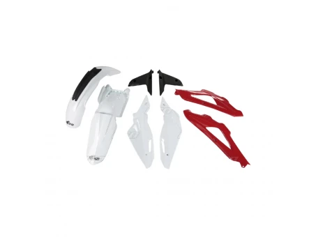 Kit complet plastice UFO HUSQVARNA TC 450 4T 08-10 culoare OEM (Alb/Rosu/Negru) (HU609E999) | HUKIT609999
