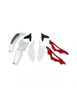 Kit complet plastice UFO HUSQVARNA CR 125 '09-'13 culoare OEM (Alb/Rosu/Negru) (HU611E999)