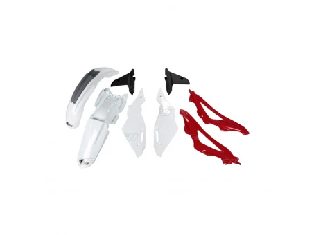 Kit complet plastice UFO HUSQVARNA CR 125 09-13 culoare OEM (Alb/Rosu/Negru) (HU611E999) | HUKIT611999