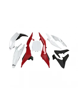 Kit complet plastice UFO HUSQVARNA TC 499 4T '11-'13 culoare OEM (Alb/Rosu/Negru) (HU612E999)