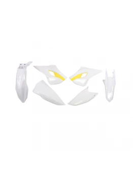 Kit complet plastice UFO HUSQVARNA TE/FE 125/250/300/350/450 '15-'16 culoare OEM '15 (Alb/Galben) (HU615E999)