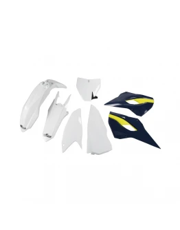 Kit complet plastice UFO HUSQVARNA TC 250 '16, culoare OEM (Alb/Albastru) (HU617E999)