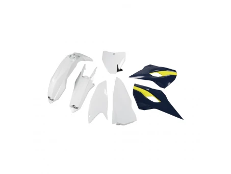 Kit complet plastice UFO HUSQVARNA TC 250 16, culoare OEM (Alb/Albastru) (HU617E999) | HUKIT617999