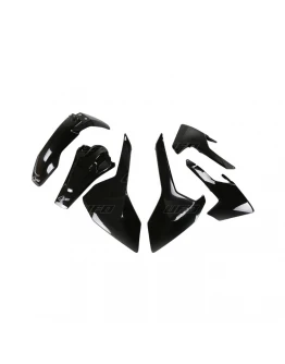 Kit complet plastice UFO HUSQVARNA TE/TX 125/250/300 '17-19, FE 250/350/450/501 '17-19 culoare Negru (HU618E001)