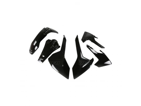 Kit complet plastice UFO HUSQVARNA TE/TX 125/250/300 17-19, FE 250/350/450/501 17-19 culoare Negru (HU618E001) | HUKIT618001