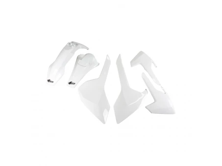 Kit complet plastice UFO HUSQVARNA TE/TX 125/250/300 17-19, FE 250/350/450/501 17-19 culoare Alb (HU618E041) | HUKIT618041