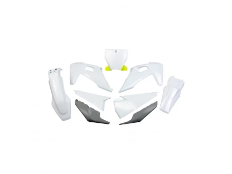 Kit complet plastice UFO HUSQVARNA TC 125/250 19-22, FC 250/350/450 19-22 culoare OEM 20 (Alb/ Gri) (HU622E999X) | HUKIT622999X