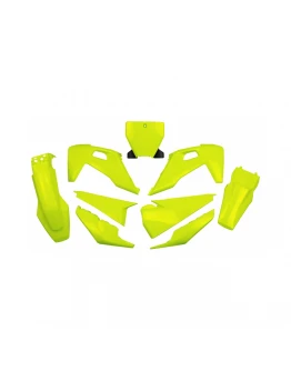 Kit complet plastice UFO HUSQVARNA TC 125/250 '19-'22, FC 250/350/450 '19-'22 culoare Galben FLUO (HU622DFLU)