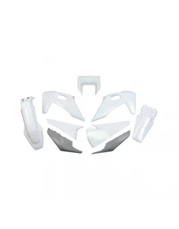 Kit complet plastice UFO HUSQVARNA TE 150 / 250 / 300 '20-'23, FE 250 / 350 / 450 / 501 '20-'23 Z culoare OEM (Alb/ Gri) (HU623E999)