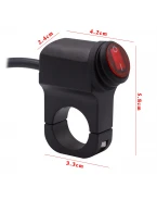 Intrerupator pentru motocicleta, ATV, impermeabil, aluminiu