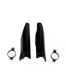 Protectie suspensie fata UFO KAWASAKI KX 125/250 '04-'08, KXF 250 '04-'05 culoare Negru (Z PROWADNICAMI) - Inlocuieste KA0376001 ORAZ KA03763001