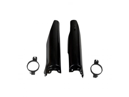 Protectie suspensie fata UFO KAWASAKI KX 125/250 04-08, KXF 250 04-05 culoare Negru (Z PROWADNICAMI) - Inlocuieste KA0376001 ORAZ KA03763001 | KA03760001