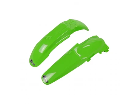 Set aripa fata spate UFO KAWASAKI KX 250 04 (KA03753026, KA03757026), culoare Verde | KAFK203E999