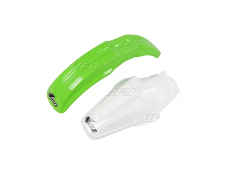 Set aripa fata spate UFO KAWASAKI KX 85 13 (KA02757026, KA03715047) culoare Verde/Alb | KAFK218E999