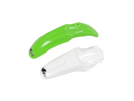 Set aripa fata spate UFO KAWASAKI KX 85 13 (KA02757K026, KA03715K047) culoare Verde/Alb | KAFK218KE999