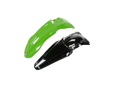 Set aripa fata spate UFO KAWASAKI KXF 250 13 (KA04723026, KA04721001) culoare Verde/Negru | KAFK219E999
