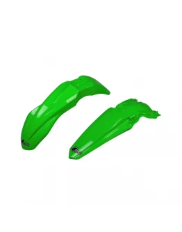 Set aripa fata spate UFO KAWASAKI KXF 250 '21-22, KXF 450 '19-22, culoare OEM (Verde) (KA04748026, KA04749026)