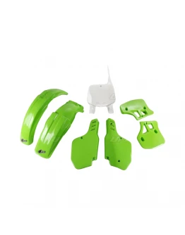 Kit complet plastice UFO KAWASAKI KX 500 '93-'95 culoare OEM (Verde/Alb) (KA187E999)