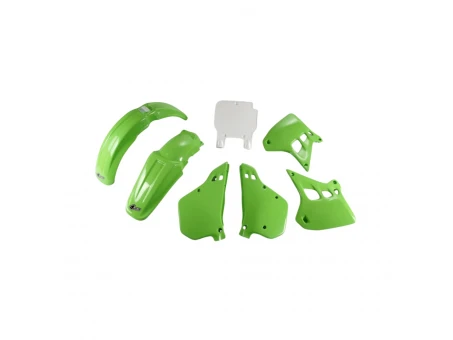 Kit complet plastice UFO KAWASAKI KX 250 90-91, culoare OEM (Verde/Alb) (KA188E999) | KAKIT188999