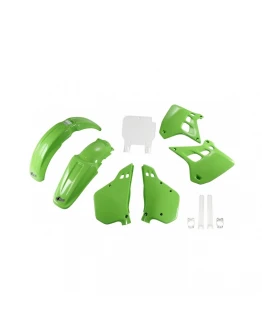 Kit complet plastice UFO (FULL KIT) KAWASAKI KX 250 '90-'91, culoare OEM (Verde/Alb) (KA188E999)