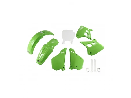 Kit complet plastice UFO (FULL KIT) KAWASAKI KX 250 90-91, culoare OEM (Verde/Alb) (KA188E999) | KAKIT188F999