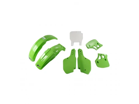 Kit complet plastice UFO KAWASAKI KX 250 89, KX 500 89-92 culoare OEM (Verde/Alb) (KA189E999) | KAKIT189999