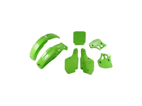 Kit complet plastice UFO KAWASAKI KX 250 / 500 88, culoare Verde (KA190E026) | KAKIT190026