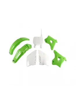 Kit complet plastice UFO KAWASAKI KX 125 / 250 '96-'98 culoare OEM (Verde/Alb) (KA192E999)