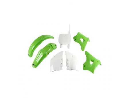 Kit complet plastice UFO KAWASAKI KX 125 / 250 96-98 culoare OEM (Verde/Alb) (KA192E999) | KAKIT192999