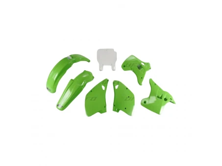 Kit complet plastice UFO KAWASAKI KX 125 / 250 92 culoare OEM (Verde/Alb) (KA195E999) | KAKIT195999