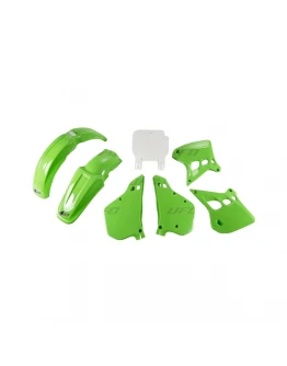 Kit complet plastice UFO KAWASAKI KX 125 '90-'91, culoare OEM (Verde/Alb) (KA196E999)