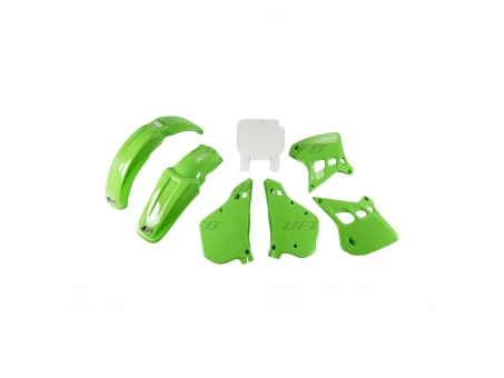 Kit complet plastice UFO KAWASAKI KX 125 90-91, culoare OEM (Verde/Alb) (KA196E999) | KAKIT196999