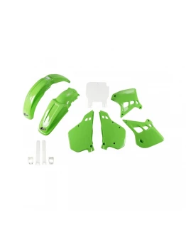 Kit complet plastice UFO (FULL KIT) KAWASAKI KX 125 '90-'91, culoare OEM (Verde/Alb) (KA196E999)