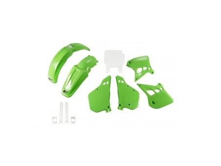 Kit complet plastice UFO (FULL KIT) KAWASAKI KX 125 90-91, culoare OEM (Verde/Alb) (KA196E999) | KAKIT196F999
