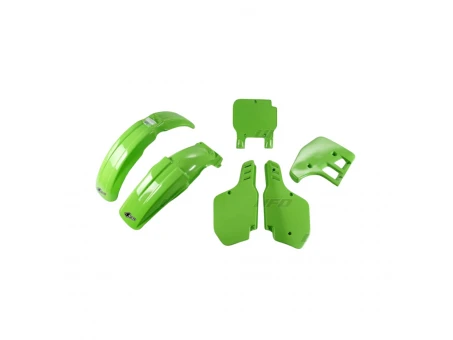 Kit complet plastice UFO KAWASAKI KX 125 89, culoare Verde (KA197E026) | KAKIT197026