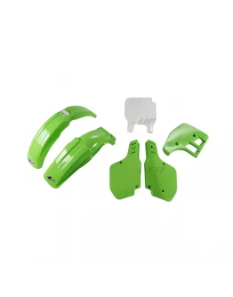 Kit complet plastice UFO KAWASAKI KX 125 '89, culoare OEM (Verde/Alb) (KA197E999)