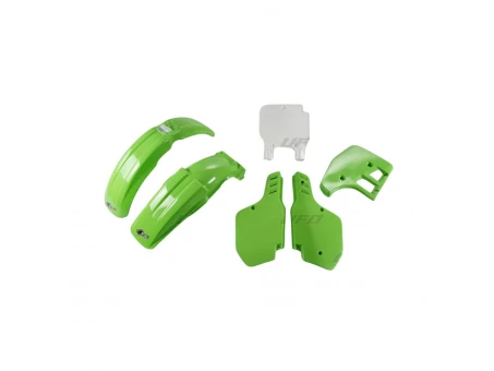 Kit complet plastice UFO KAWASAKI KX 125 89, culoare OEM (Verde/Alb) (KA197E999) | KAKIT197999