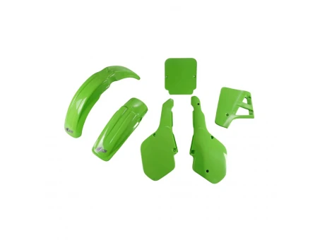 Kit complet plastice UFO KAWASAKI KX 125 87 culoare Verde (KA199E026) | KAKIT199026
